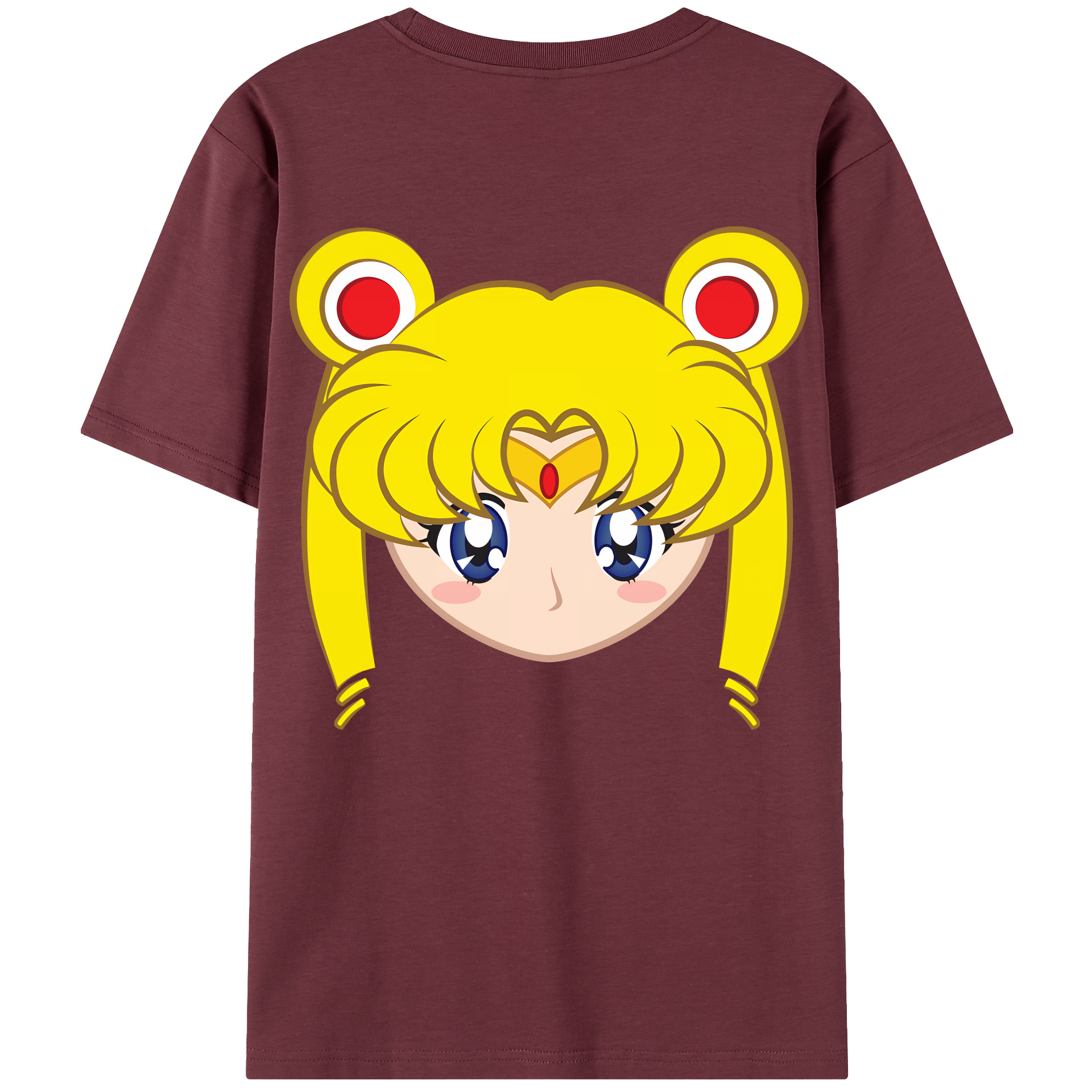 （画像用） 美少女戦士セーラームーン 月野 うさぎ つきの うさぎ Sailor Moon Tsukino Usagi 綿100％半袖Tシャツ（背面プリント）